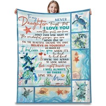 Daughter Blanket From Mom Alphabet Print Quilt Wool Blanket Christmas Birthday T - £31.28 GBP