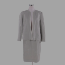 Valentino Miss V Women’s Skirt Jacket Suit Grey Sz 48/ 14 Made In Italy - £98.06 GBP