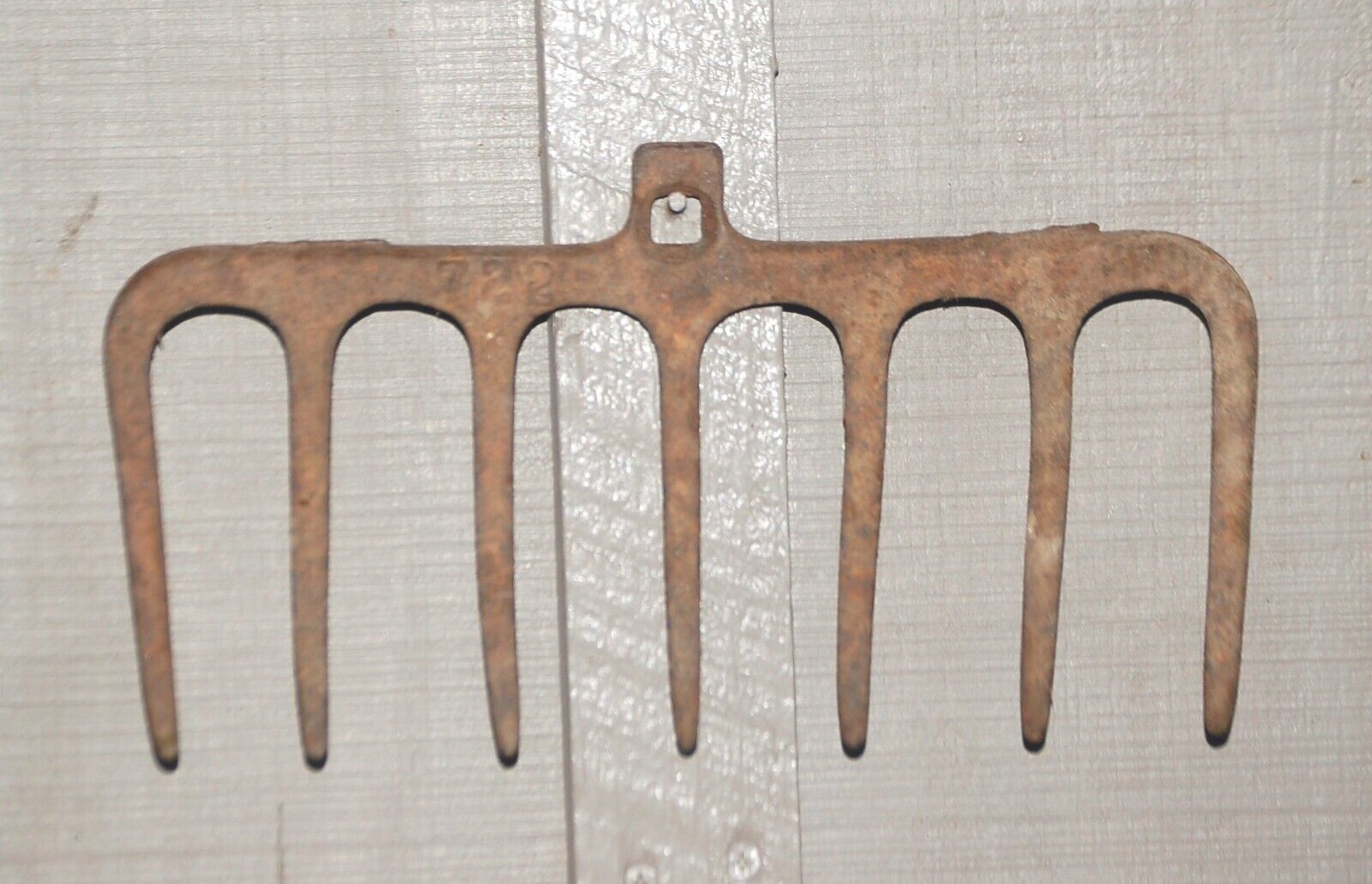 Rustic Cast Iron Rake Head Country Farmhouse Metal Decor - $19.79