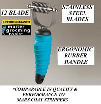 Master Grooming Tool 12 Blade Stripping STRIPPER Hair MatBreaker Comb RAKE Coat - £19.92 GBP