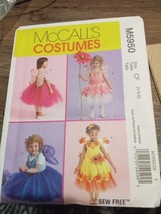 McCall's Pattern M5950 Girl Costumes Top-Skirt-Tutu-Wings Sizes 4-6 Uncut - $7.27
