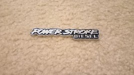 1X  Metal Car Emblem / Badge Power Stroke Diesel  Chrome and Black Metal Alloy - £11.95 GBP