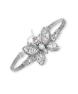 0.10 Carat Sky Blue Topaz Bali-Style Butterfly - £331.40 GBP