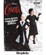 Simplicity Pattern S9345 Cruella Disney Costume Girls Szs 7 - 14 Uncut - $7.00