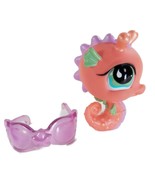 2008 Littlest Pet Shop 802 Coral Pink Seahorse Purple Sunglasses Figure ... - £5.96 GBP