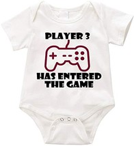 Player 3 has entered the game 2 Infant Romper Creeper - Baby Shower - Baby Revea - £11.77 GBP