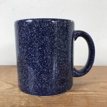 Vintage Waechtersbach German Navy Blue White Speckled Ceramic Coffee Mug Cup - £21.23 GBP