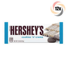 12x Bars Hershey's Cookies 'N' Creme White Chocolate Candy Bars | 1.55oz | - £19.41 GBP