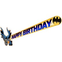 DC Batman Happy Birthday Banner Plastic 1 Per Package Party Supplies 5 F... - £5.54 GBP