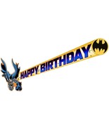 DC Batman Happy Birthday Banner Plastic 1 Per Package Party Supplies 5 F... - $129.84 MXN