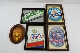 Framed Beer Labels Carling Molson Capilano Moosehead Canada Cooler Ads LOT - $33.85