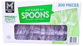 Member's Mark Clear Plastic Spoons Heavyweight 300 Count - $28.04