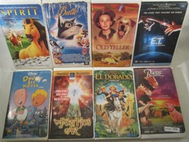 Lot of 8 VHS KIDS CARTOONS Old Yeller ET Babe BALTO Spirit Doug&#39;s 1st et... - £21.14 GBP