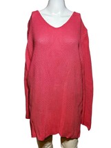 Eileen Fisher Sweater Women Large Pink Loose Knit Heavy Lagenlook Boho - AC - $38.64