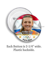 2024 Olympics BUTTON Femke Bol Pinback Badge Collectible Gold Metalist - €3,45 EUR
