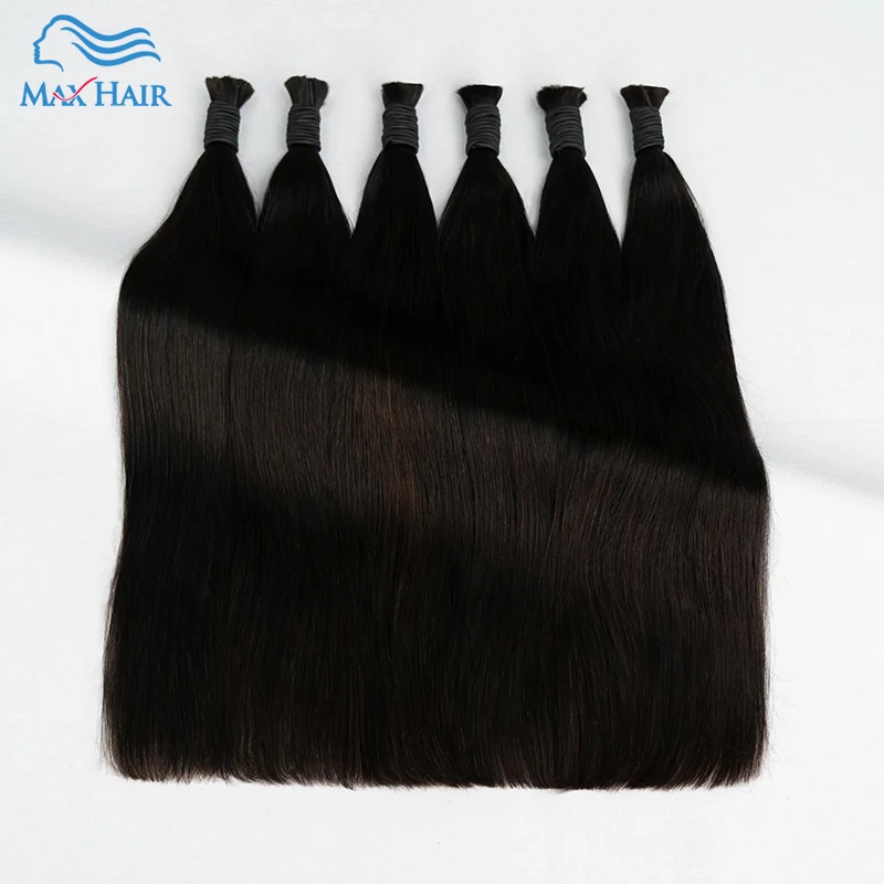 Real Remy Beauty Virgin Straight 100% Human Braiding  No Weft Peruvian Hair Bulk - £950.56 GBP