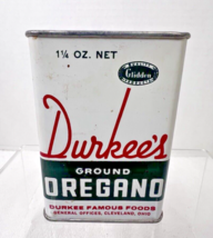 Durkee&#39;s Famous Foods Ground Oregano Spice Tin Cleveland Ohio 1 1/4 oz - $17.33