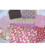 Light weight canvas fabric remnants  Pinks Purple U choose pattern - $7.50+