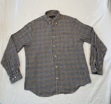 Tricots St Raphael Button Down Long Sleeve Plaid Flannel Shirt Mens XL  - $14.52