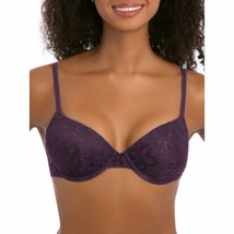 No Boundaries Women&#39;s Juniors Allover Lace Push Up Bra Size 32C Purple Oxford - £9.97 GBP