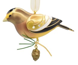 Hallmark Christmas Ornament 2021 The Beauty of Birds Evening Grosbeak - £15.02 GBP