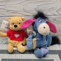 Disney Store Winnie Pooh Eeyore Valentines Day Cupid Plush Beanie Heart ... - $17.99