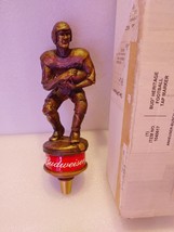 Vintage Budweiser Quarterback Football NOS NIB 10&quot; Draft Beer Tap Handle - £84.89 GBP