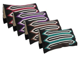 Western Horse Saddle Pad 38&quot; X 33&quot; Brown / Black / White Top w/Fleece Bottom - £54.99 GBP