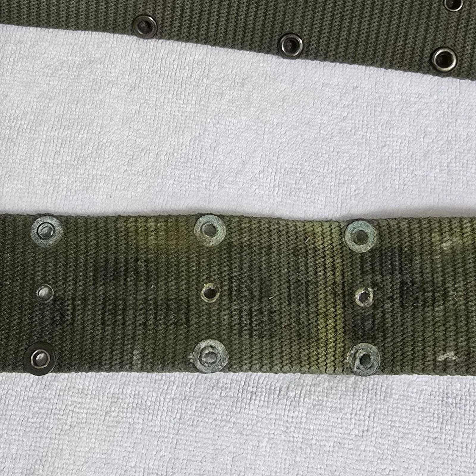Original US Vietnam Issue M-1956 Vertical Weave LBE OD Web Belt LARGE Size 56" Item image 12