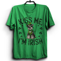 Kiss Me I&#39;m Irish Miniature Schnauzer Dog Tshirt St Patrick&#39;s Funny Dogs... - $16.88+