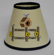 C-Kays BIRDHOUSE on FENCE Parchment Paper Chandelier Lamp Shade Traditio... - $7.00