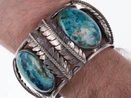 7.5&quot; Large Vintage Native American Sterling Cuff - £606.48 GBP