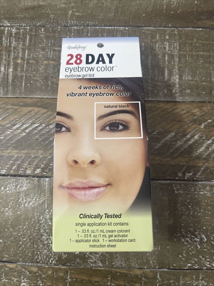 Godefroy 28 Day Eyebrow Color Gel Tint Natural Black - $15.72
