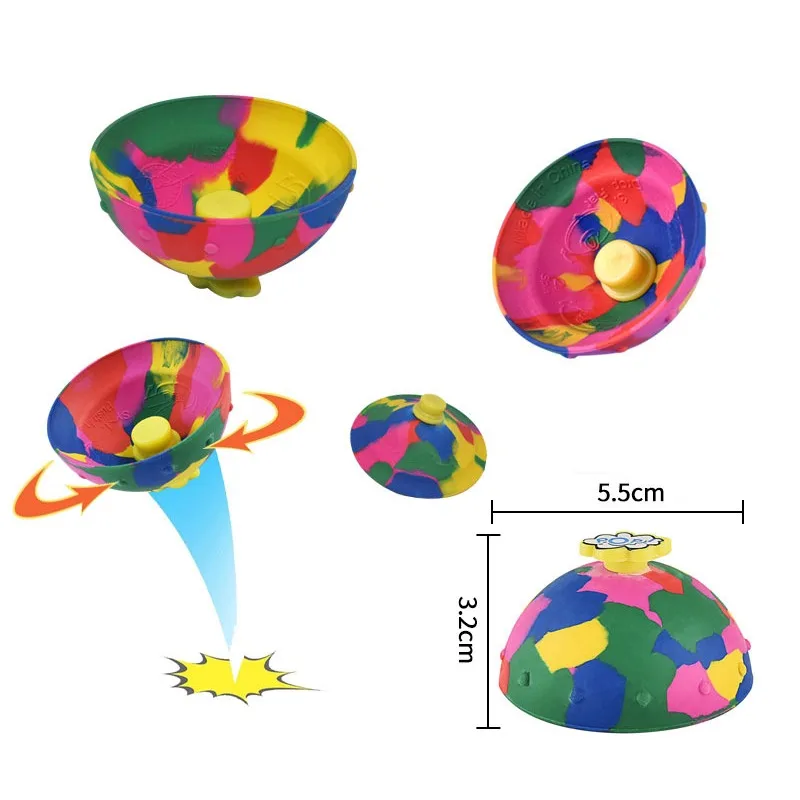 Glow Jump Half Side Bouncing Ball Anti Stress Fidget Toys for Kids Indoor - £7.52 GBP