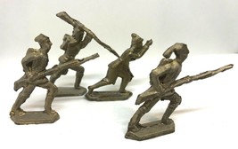 Vintage Unknown Lead Flat Soldiers, Miscellaneous Figures with Rifles (S... - $9.00 CAD