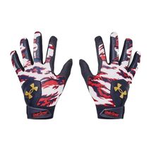 Under Armour UA Clean Up Culture Batting Gloves Mens Large Red White Blue - $25.99