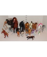Huge Lot of 15 Different Pretend Play 1&quot; to 6&quot; Horses animal Figures - $456.65 MXN