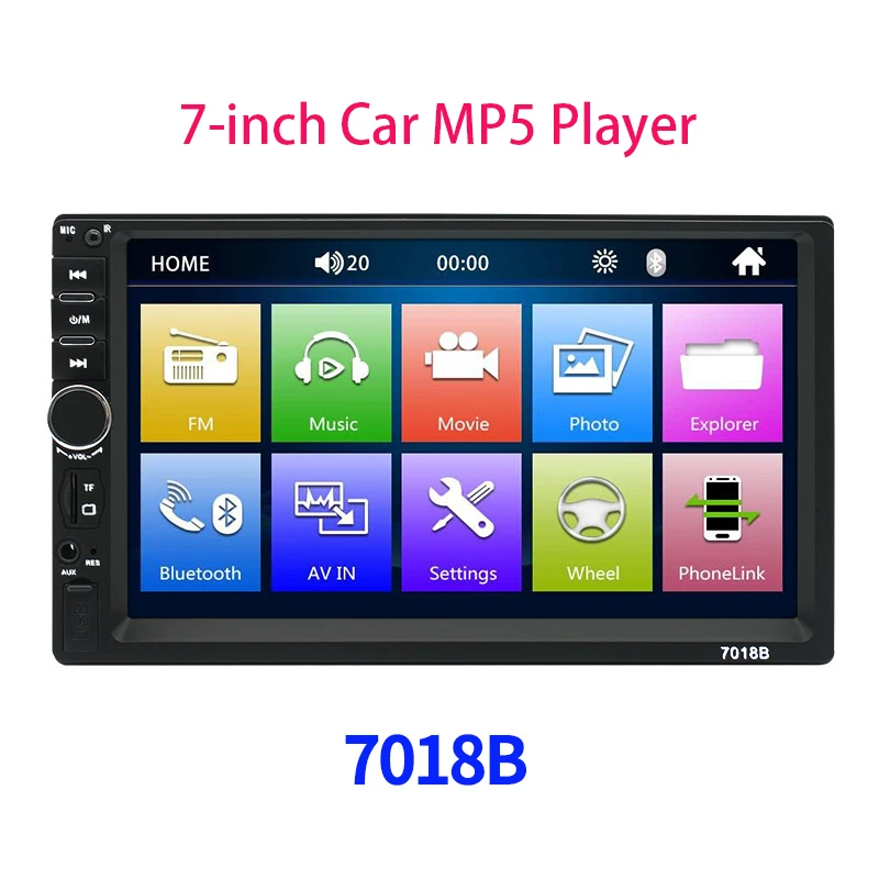 7018B 7-inch Car MP5 Player Car Bluetooth MP4MP5 All-in-one Car USB Reverse - £38.93 GBP+