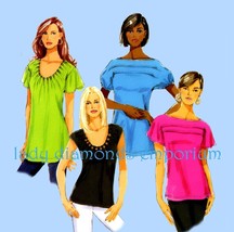 Plus Size Loose-fitting Pullover Tunic Tops with Tucks 4 Styles Womens Plus Size - £11.74 GBP