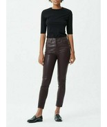 Citizens of Humanity Olivia High-Rise Slim Ankle Leatherette inRaisin $2... - $109.15 CAD