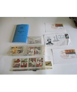 ASSORTED USPS STAMPS, POST CARDS, DRAKE WELL ENVELOPE & MINT BLOCK FILE - €10,65 EUR