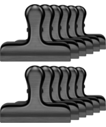 12 Packs Metal Black Chip Clips, Heavy Duty Chip Clips Bag Clips Food Cl... - $248.54 MXN