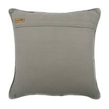 Decorative Grey 16&quot;x16&quot; Throw Pillow Cover Linen Suede Pattern - Applique Wave - £21.88 GBP+