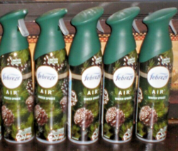 (5) FEBREZE Air Room Freshener Sprays WINTER SPRUCE 8.8 Oz each Spray Bo... - £23.41 GBP