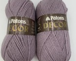 2 Skeins Patons Acrylic Wool Yarn Pale Aubergine Purple (3.5 Oz 100g, 21... - £11.52 GBP