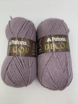 2 Skeins Patons Acrylic Wool Yarn Pale Aubergine Purple (3.5 Oz 100g, 210y X 2) - £11.17 GBP