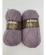 2 Skeins Patons Acrylic Wool Yarn Pale Aubergine Purple (3.5 Oz 100g, 21... - £11.10 GBP
