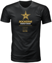 New Fly Racing Rockstar Energy Adult Mens SS Short Sleeve T-Shirt-Black/... - £19.10 GBP
