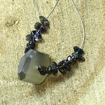 Moonstone Faceted Fancy Iolite Beads Briolette Natural Loose Gemstone Je... - $7.10