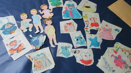 Paper Dolls 90+ Pcs Babies And Toddlers Scrap Book And Wardrobe - £30.74 GBP